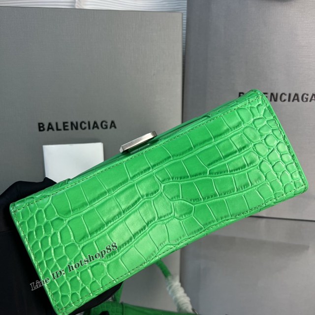 Balenciaga專櫃爆款新色小號鱷魚紋大紅色沙漏包 巴黎世家Hourglass沙漏包 fyj1957